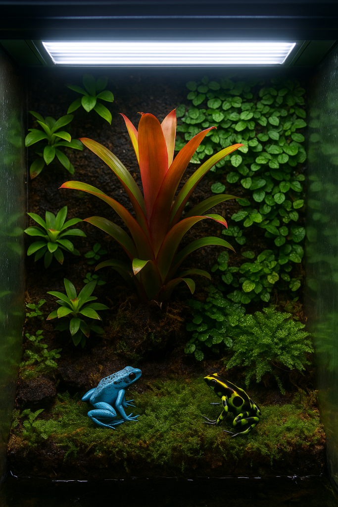 View of Best Lighting Setup For A Dart Frog Bioactive Vivarium - FROGFATHER