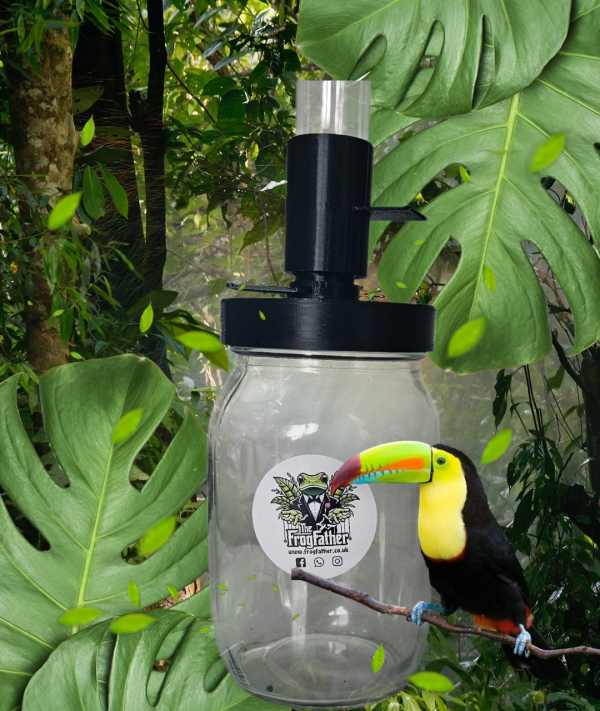 Fruit Fly Separator for Dart Frog Feeding – Wide Mouth Mason Jar Airlock Collector - Image 4