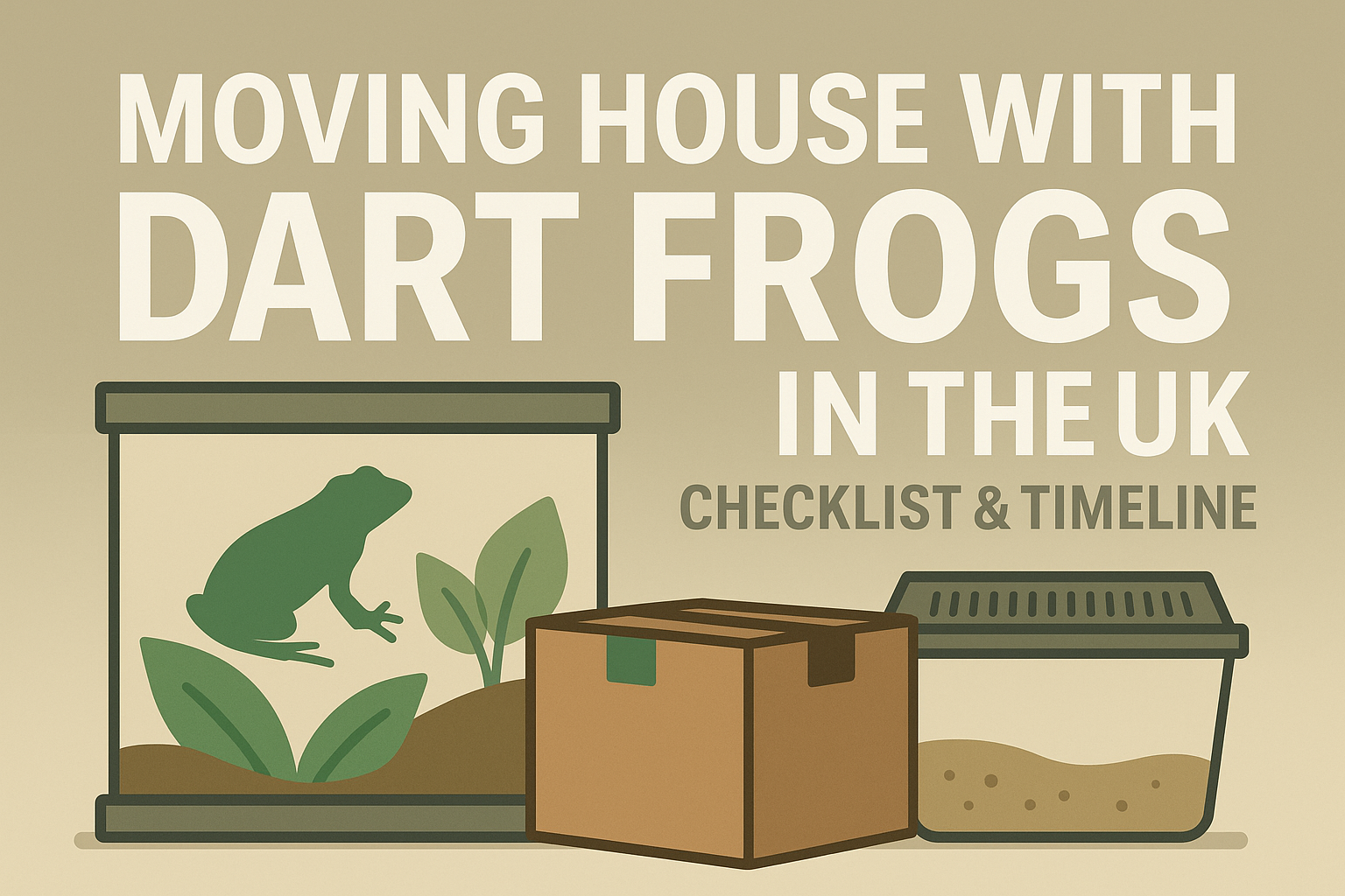 Moving house with dart frogs in the UK – secure transport containers and labelled vivariums