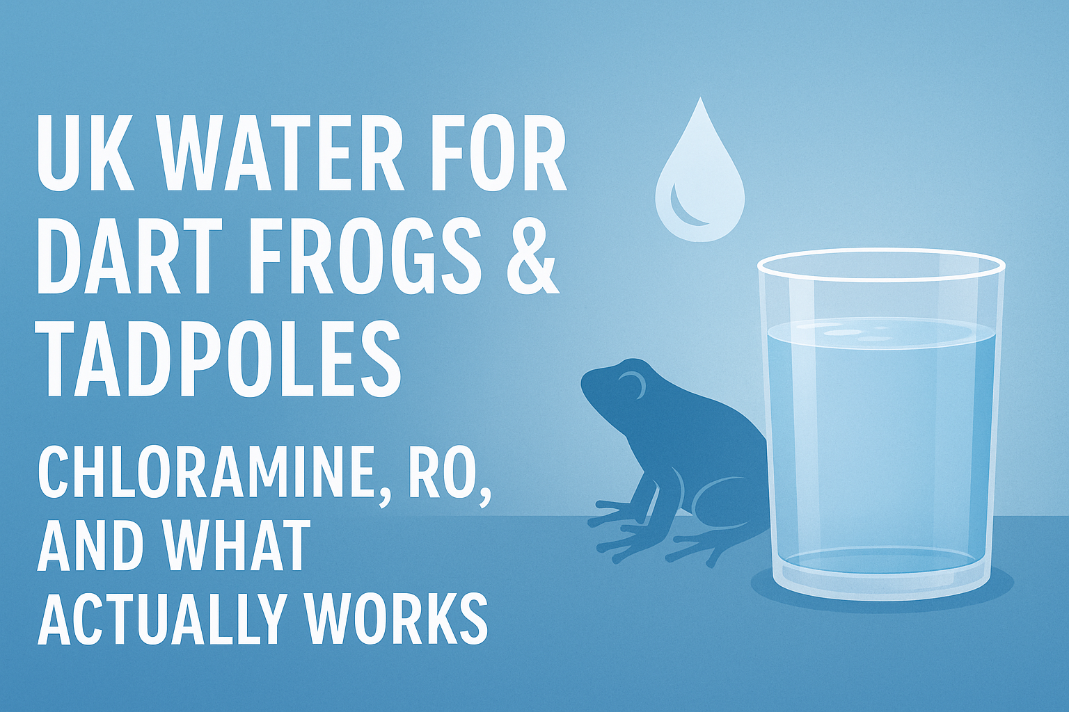Crystal-clear water in a UK dart frog tadpole rearing container