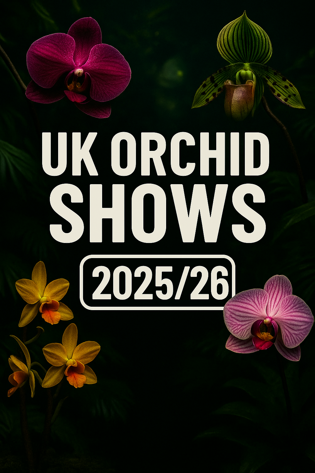 UK Orchid Shows 2025/26 – Event Calendar Poster