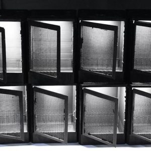 Custom-built reptile enclosures with lights – mini terrariums for arboreal species