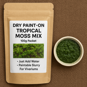 Dry paint-on tropical moss mix for vivariums