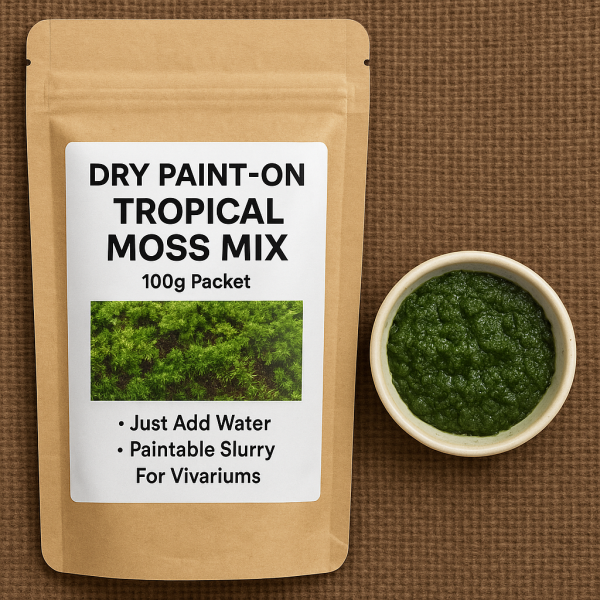 Dry paint-on tropical moss mix for vivariums