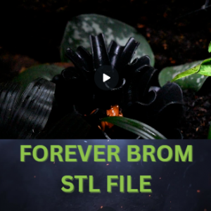 3D printed Forever Bromeliad inside a dart frog tank