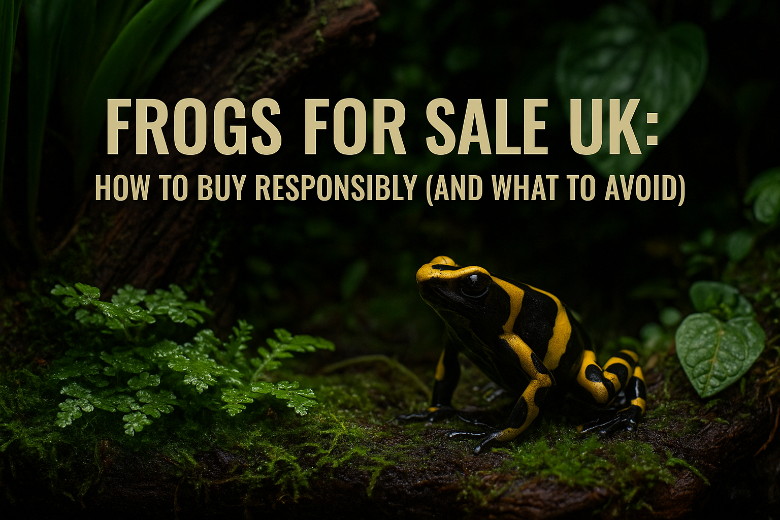 Bioactive vivariums showing how frogs are responsibly kept in the UK