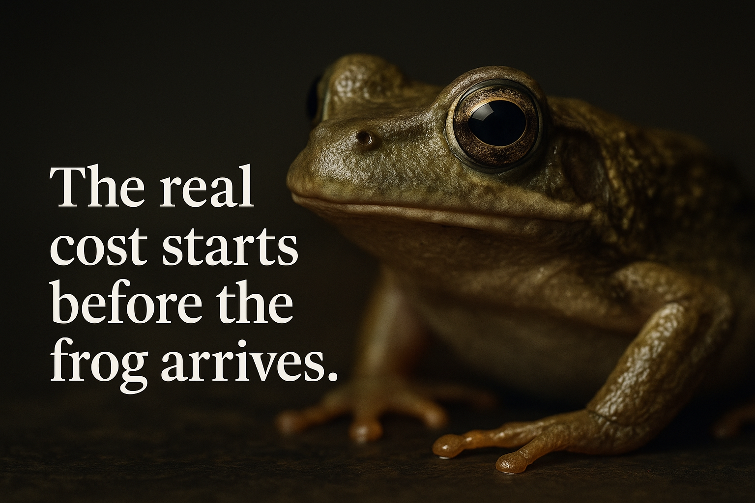 Frog highlighting hidden ownership costs.