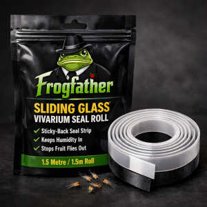 Frogfather sliding glass vivarium seal roll sticky back humidity and fly barrier strip