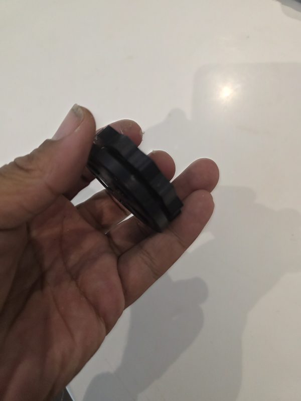 Side profile of Frogfather adjustable vent showing two-part fitting